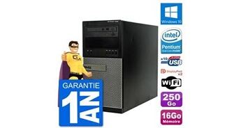 Pc tour 7020 intel pentium g3220 ram 16go disque dur 250go windows 10 wifi