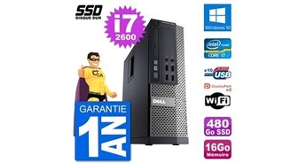 Pc optiplex 7010 sff intel core i7-2600 ram 16go ssd 480go windows 10 wifi