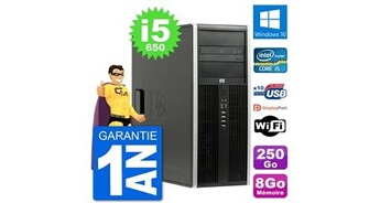 Pc tour 8100 elite intel core i5-650 ram 8go disque dur 250go windows 10 wifi