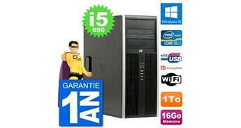 Pc tour 8100 elite intel core i5-650 ram 16go disque dur 1to windows 10 wifi