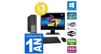 Pc 7020 sff ecran 19" intel i3-4130 ram 16go disque 500go windows 10 wifi
