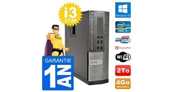 Pc optiplex 990 sff intel i3-2120 ram 4go disque dur 2to windows 10 wifi