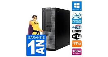 Pc optiplex 390 sff intel g630 ram 16go disque dur 1to hdmi windows 10 wifi