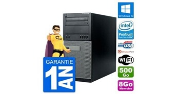 Pc tour optiplex 790 mt intel g630 ram 8go disque dur 500go windows 10 wifi