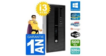 Pc tour elitedesk 800 g1 intel i3-4130 ram 32go disque 500go windows 10 wifi