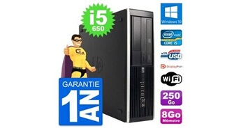 Pc 8100 elite sff intel core i5-650 ram 8go disque dur 250go windows 10 wifi