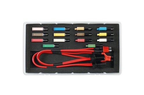 Testeur de circuit et tension Laser Tools kit test de court circuit auto  avec fusibles disjoncteurs 16 pcs 