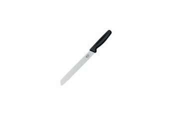 couteau wenger couteau à pain professionnel denté noir - 215 mm - victorinox - acier inoxydable 336