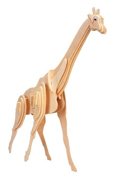 figurine de collection eureka gepetto's workshop kit de construction en bois giraffe38 pièces