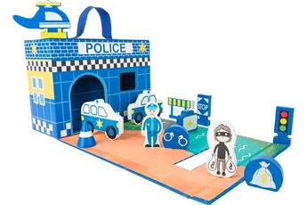 figurine de collection small foot valise poste de police 25 cm