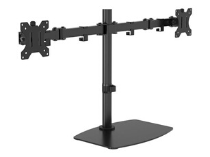 VFM-DSDB - Pied - pour 2 écrans LCD - acier - noir - Taille d'écran : 13"-32" - ordinateur de bureau - Noir 2.65 kg