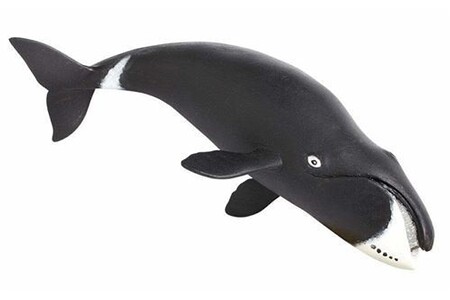 Figurine de collection Safari Ltd Safari animaux marins Baleine du Groenland junior 21 cm noir/blanc