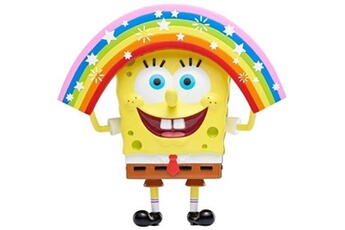 figurine de collection auldey figurine bob leponge de collection - taille 20 cm - masterpiece memes - rainbow spongebob