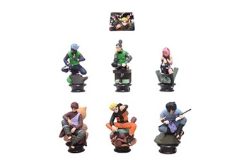 figurine de collection generique set de 6 pièces figurines naruto haruno sakura uchiha sasuke gaara 7cm avec tapis de souris naruto