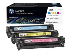 HP 131A - Pack de 3 - jaune, cyan, magenta - original - LaserJet - cartouche de toner (U0SL1AM) - pour LaserJet Pro 200 M251n, 200 M251nw, 200