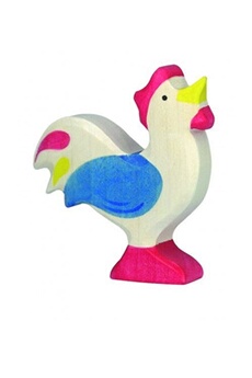 figurine de collection holztiger bois bleu cock