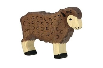 figurine de collection generique holztiger - 80075 - figurine - mouton, debout - noir