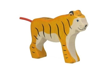 figurine de collection generique holztiger - 80136 - figurine - tigre, debout