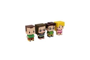 figurine de collection sd toys - the big bang theory pack 4 trading figurines pixel set 1 7 cm