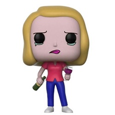 Figurine Pop Rick et Morty Beth avec verre de vin 9 cm