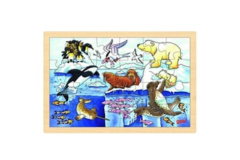 puzzle goki - 2041636 - puzzle en bois a encastrement - animaux polaires - 24 pièces
