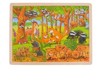 puzzle goki bois animaux de la forêt de puzzle 48 pcs