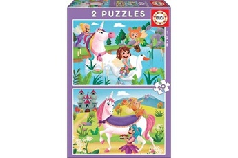 puzzle educa 2x20 licornes et fees