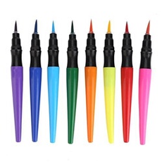 8pcs stylo peinture de corps mis art aquarelle dessin stylo stylo Halloween, stylo peinture de corps, marque effaçable
