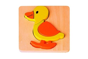 puzzle guizmax puzzle en bois joueco bois ecologique canard enfant - multicolore - bois -