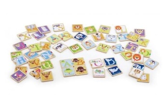 puzzle sevi jeu de dominos alphabet/animaux 52 parties