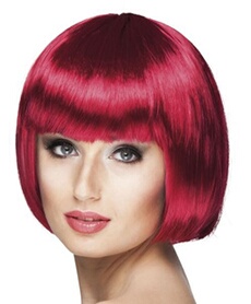 perruque Cabaret dames rouge foncé