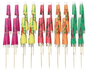 bâtonnets de cocktail parapluie 9 cm 20 pièces