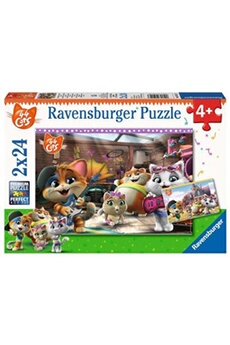 puzzle ravensburger puzzles 2 x 24 pièces les 44 chats jouent de la musique