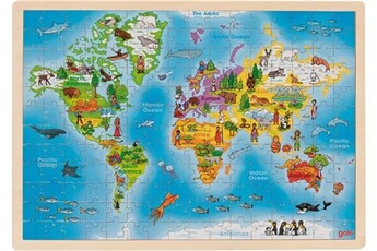 puzzle goki puzzle puzzle carte du monde bois 192-pièces