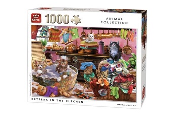 puzzle king casse-tête puzzle chatons dans la cuisine 1000 pièces