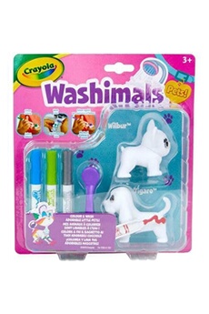 autres jeux créatifs crayola jeu créatif washimals recharges chien