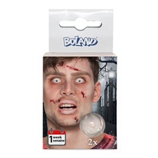 lentilles de fête zombie silicone blanc 2 pièces