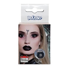 lentilles de fête sorcière silicone noir 2 pièces