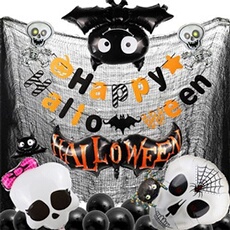 Ensemble Balloo Citrouille Pour la fête d'Halloween-coloré