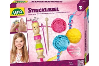 autres jeux créatifs lena punnikset filles bois/laine rose/jaune/bleu 6-pièces