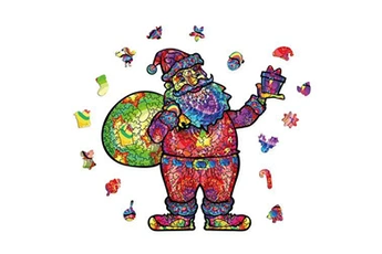 puzzle generique puzzle en bois 200 pièces pour enfants - père noël - multicolore