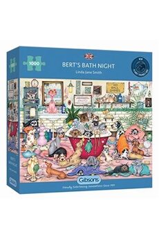 puzzle gibson puzzle 1000 pièces bert's bath nights carton multicolore
