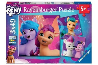 puzzle ravensburger puzzles 3x49 p - magnifiques poneys / my little pony