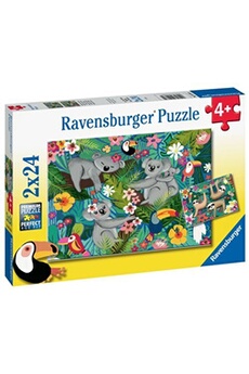 puzzle ravensburger puzzle enfant 2x24 pièces koalas et paresseux