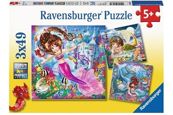 puzzle ravensburger puzzle charmantes sirènes 3x49p