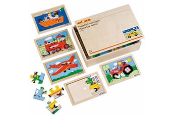 autre jeux d'imitation educo boîte à puzzles - véhicules - jeu montessori