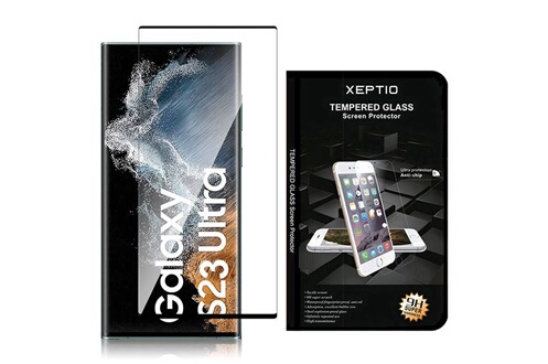 Protection d'écran pour smartphone XEPTIO Protection écran complet Vitre en  verre trempé Full cover noir pour Samsung Galaxy S23 Ultra 5G 