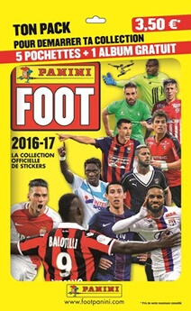 Album Foot Ligue 1 2016-2017 Stickers + 5 pochettes