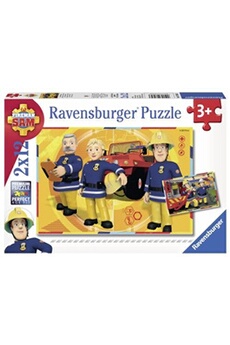 puzzle ravensburger puzzles 2 x 12 pièces sam en intervention sam le pompier