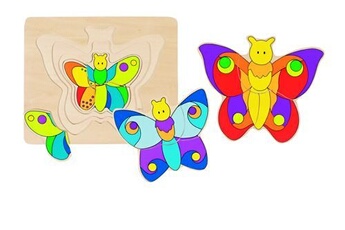 puzzle goki butterfly 4 couches puzzle 11 pièces